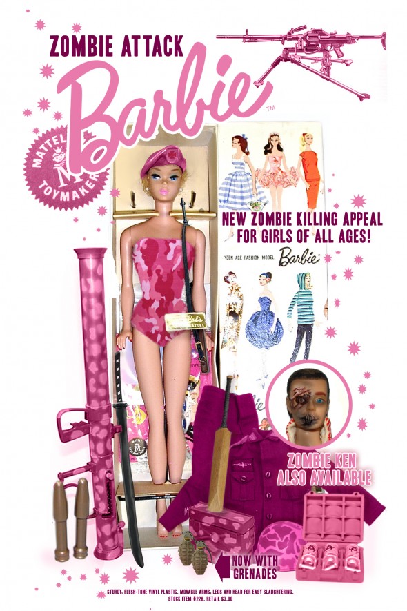 Barbie, matando zumbis com classe desde 1959.