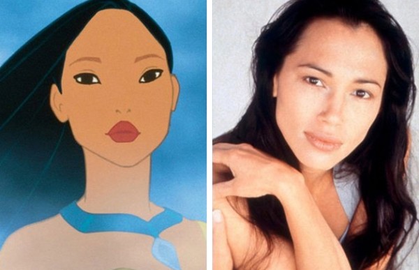 Além de dar voz à Pocahontas, a atriz Irene Bedard também serviu de modelo para a criação da personagem.