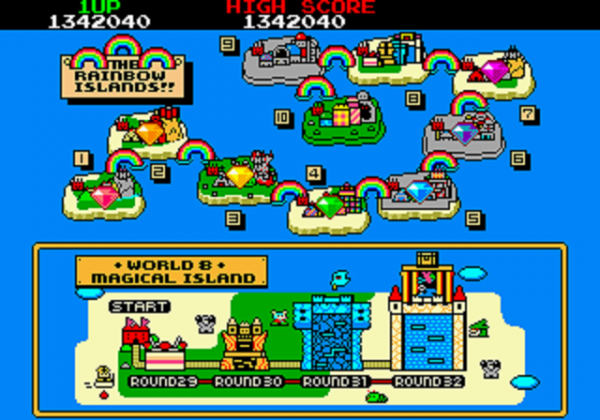 Rainbow Islands: The Story of Bubble Bobble II (Taito, 1987, Arcade)