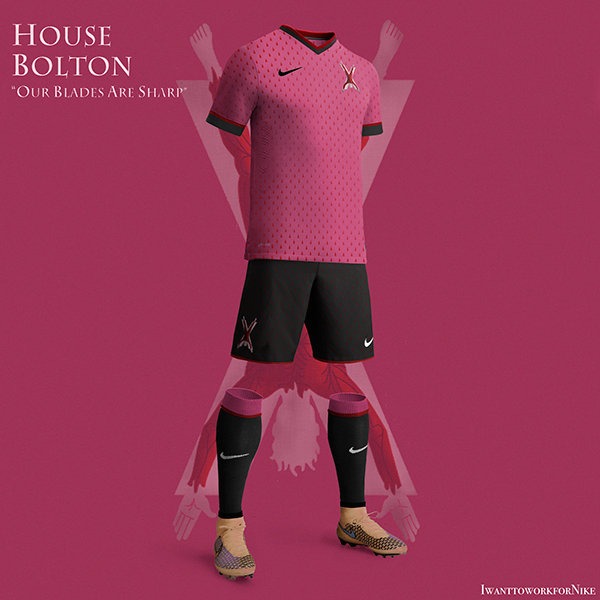 house bolton uniformes futebol copa Game of thrones