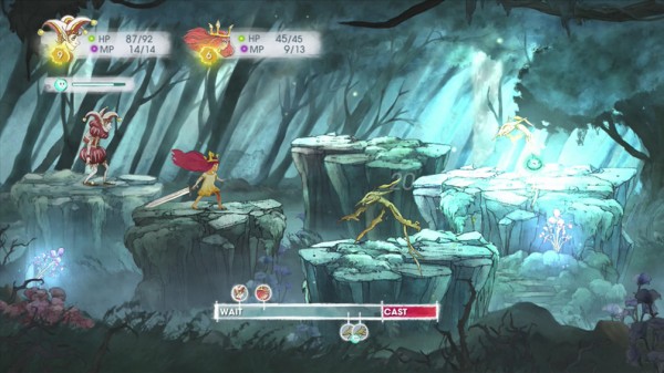 Screenshot de uma batalha contra um inimigo comum