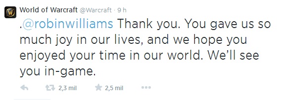 Tweet World of Warcraft
